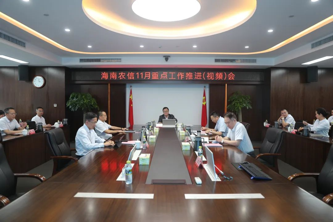 海南農(nóng)信召開(kāi)11月重點(diǎn)工作推進(jìn)（視頻）會(huì)