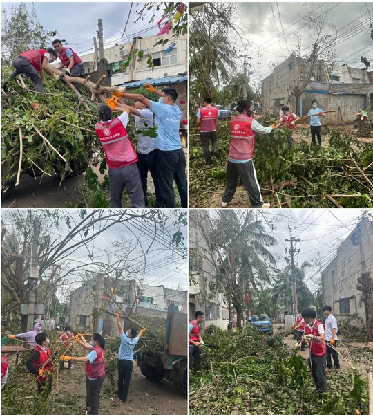 “風雨同舟，齊心抗災”——海南農商銀行儋州支行志愿者積極投身災后重建工作
